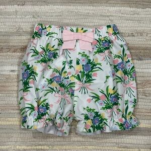 The Beaufort Bonnet Company Floral Bloomers with Pink Bow